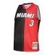 Men's Miami Heat Mitchell & Ness Black/Red Big & Tall Hardwood Classics 2005/06 Split Swingman Jersey