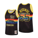 Men's Denver Nuggets #55 Dikembe Mutombo Throwback Black Classics Snow Mountain NBA Jersey