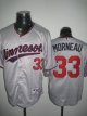 Minnesota Twins #33 Justin Morneau Stitched Grey MLB Jersey