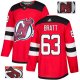 Men's Adidas New Jersey Devils #63 Jesper Bratt Premier Black NHL 1917-2017 100th Jersey