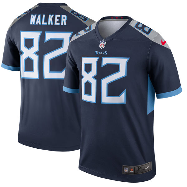 Men's Nike Tennessee Titans #82 Delanie Walker Navy New 2018 Legend Jersey