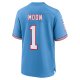 Men's Tennessee Titans Warren Moon Nike Light Blue Oilers Throwback Retired Player Game Jersey