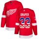 Adidas Detroit Red Wings #33 Kris Draper Red Home USA Flag Stitched NHL Jersey