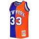 Men's New York Knicks Patrick Ewing Mitchell & Ness Blue/Orange Hardwood Classics 1991/92 Split Swingman Jersey