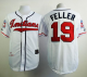 Mitchell And Ness 1948 Cleveland Indians #19 Bob Feller White Stitched MLB Jersey