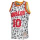 Men's Houston Rockets Sam Cassell Mitchell & Ness White 1993/94 Hardwood Classics Doodle Swingman Jersey