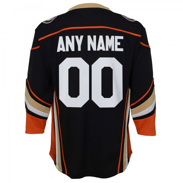 Youth Anaheim Ducks  Black Home Replica Custom Jersey