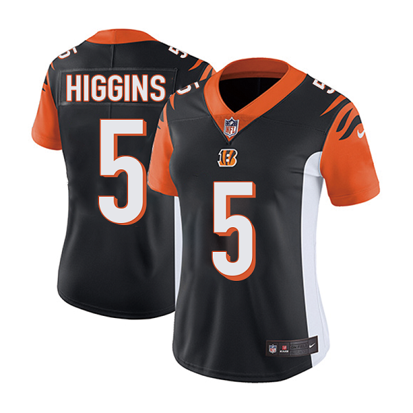 Women's Cincinnati Bengals #5 Tee Higgins Nike Black Limited Game Player Jersey