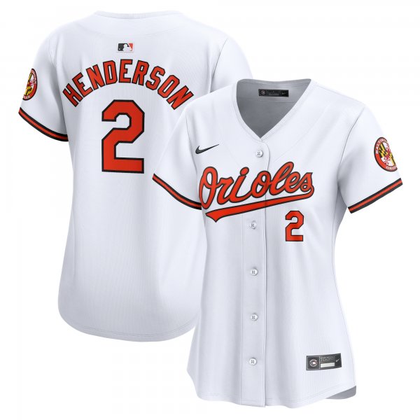 Women's Baltimore Orioles Gunnar Henderson Nike White Home Limited Player Jersey