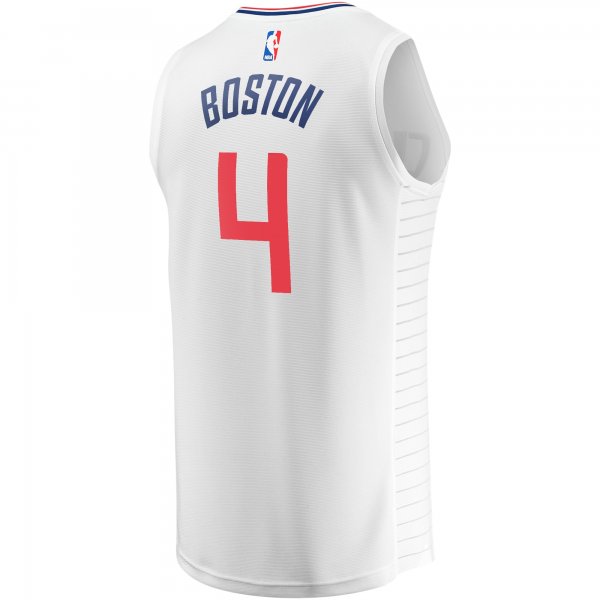 Youth LA Clippers Brandon Boston Fanatics White Fast Break Player Jersey - Association Edition