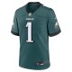 Men's Philadelphia Eagles Nike Midnight Green #1 Dad Game Jersey