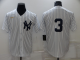 Men's Nike New York Yankees #3 Babe Ruth White Strip Throwback Cool Base MLB Stitched Jersey