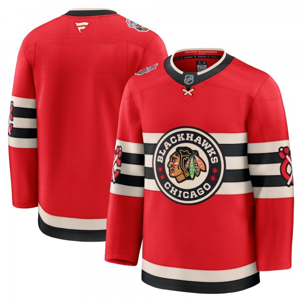 Chicago Blackhawks Fanatics 2025 NHL Winter Classic Premium Red Jersey