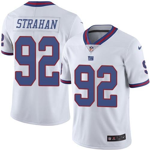 Nike New York Giants #92 Michael Strahan White Youth Stitched NFL Limited New Color Rush Jersey