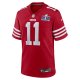 Men's San Francisco 49ers Brandon Aiyuk Nike Scarlet Super Bowl LVIII Game Jersey