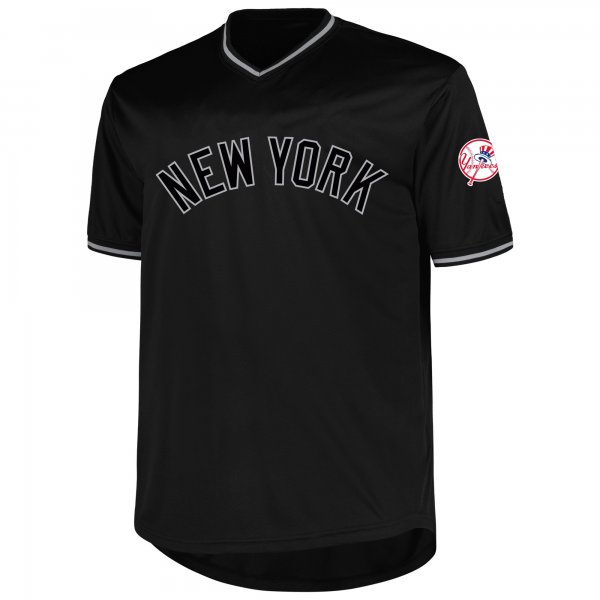 Men's New York Yankees Derek Jeter Profile Black Big & Tall Pop Fashion Player Jersey