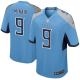 Men's Nike Tennessee Titans #9 Steve McNair Game Alternate Light Blue NFL Jersey