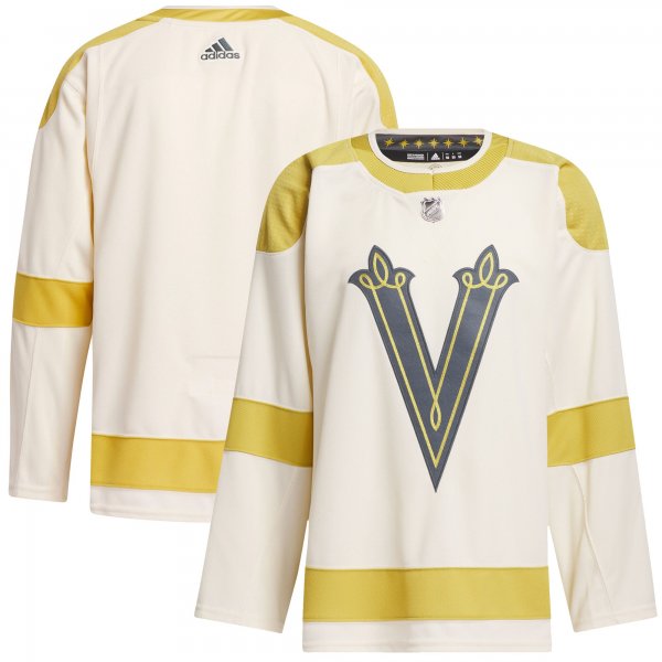 Men's Vegas Golden Knights adidas Cream 2024 NHL Winter Classic Primegreen Jersey