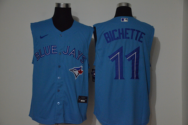 Men's Toronto Blue Jays #11 Bo Bichette Blue 2020 Cool and Refreshing Sleeveless Fan Stitched MLB Nike Jersey