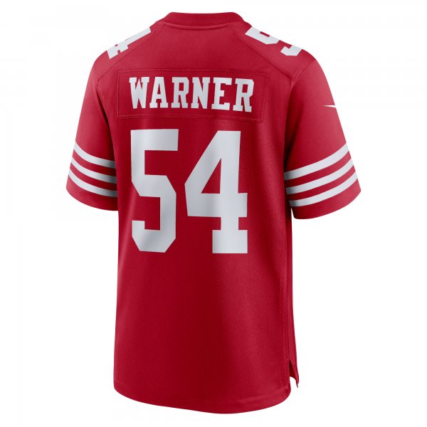 Women's San Francisco 49ers Fred Warner Nike Scarlet Team Game Player Jersey