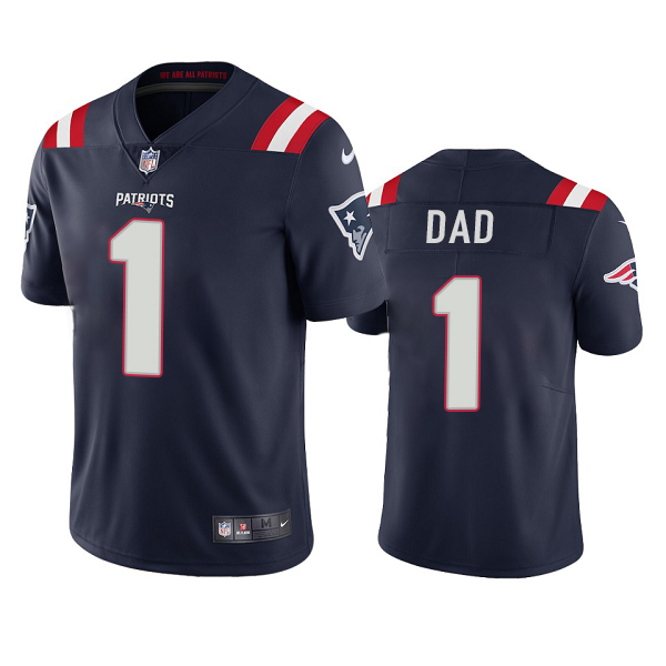 Men's Nike New England Patriots #1 Dad Navy 2020 Vapor Untouchable Limited Stitched NFL Jersey