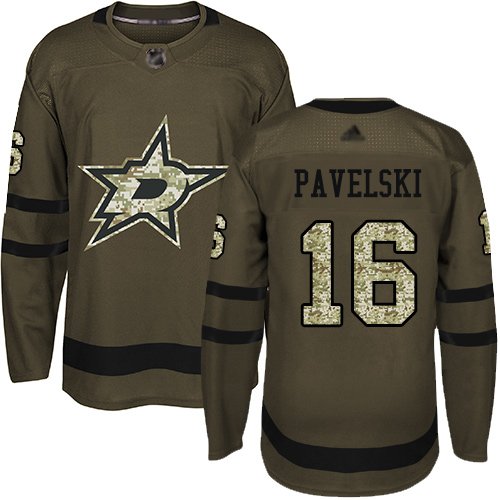 Dallas Stars #16 Joe Pavelski Green Salute to Service Stitched NHL Jersey