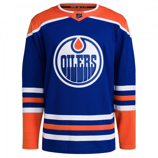 Men's Edmonton Oilers adidas Royal Home Primegreen Blank Jersey