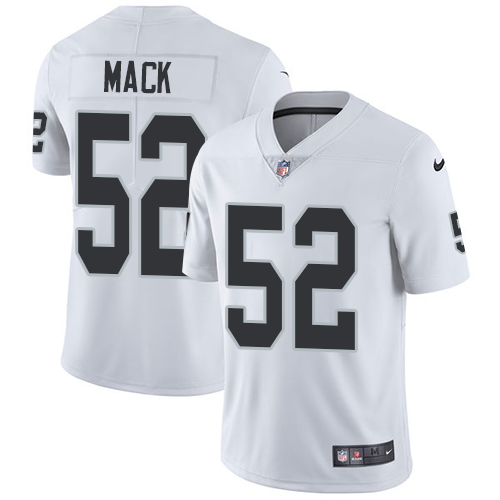 Nike Las Vegas Raiders #52 Khalil Mack White Men's Stitched NFL Vapor Untouchable Limited Jersey