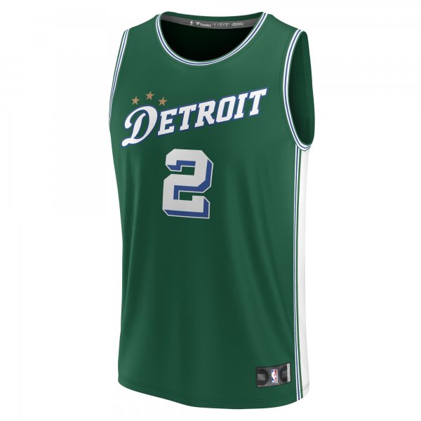 Men's Detroit Pistons Cade Cunningham Fanatics Green Fastbreak Jersey - City Edition