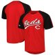 Men's Cincinnati Reds Stitches Red Button-Down Raglan Fashion Jersey