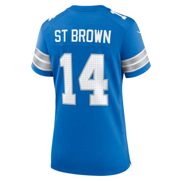 Women's Detroit Lions Amon-Ra St. Brown Nike Blue Team Game Jersey