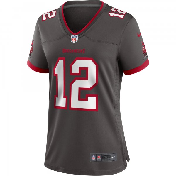 Women's Tampa Bay Buccaneers Tom Brady Nike Pewter Alternate Game Jersey