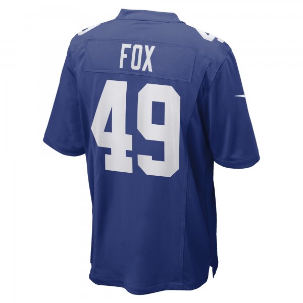 Men's New York Giants Tomon Fox Nike Royal Game Player Jersey