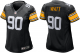 Women's Nike Pittsburgh Steelers #90 TJ Watt 2018 Throwback Replica Jersey