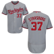 Washington Nationals #37 Stephen Strasburg Grey Flexbase Collection Stitched MLB Jersey