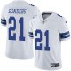 Nike Dallas Cowboys #21 Deion Sanders White Youth Stitched NFL Vapor Untouchable Limited Jersey