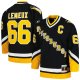 Men's Pittsburgh Penguins Mario Lemieux Mitchell & Ness Black  1992/93 Blue Line Player Jersey