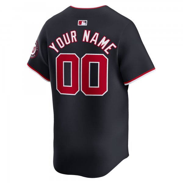 Men's Washington Nationals  Nike Navy  Alternate Limited Custom Jersey