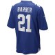 Men's New York Giants Tiki Barber Nike Royal Game Retired Player Jersey