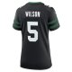 Women's New York Jets Garrett Wilson Nike Legacy Black Alternate Game Jersey