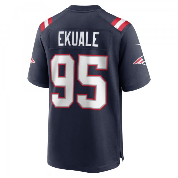 Men's New England Patriots Daniel Ekuale Nike Navy Game Player Jersey