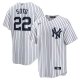 Men's New York Yankees #22 Juan Soto Nike White Home Jersey