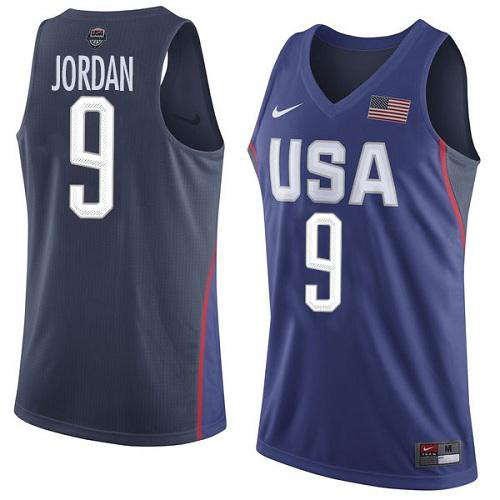 Nike Men's Team USA #9 Michael Jordan Navy Blue 2016 Dream Team Game NBA Jersey