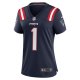 Women's New England Patriots Number 1 Mom Nike Navy Game Jersey