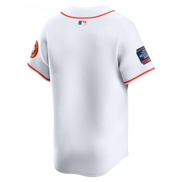 Men's Houston Astros  Nike White 2024 MLB World Tour Mexico City Series Home Limited Jersey