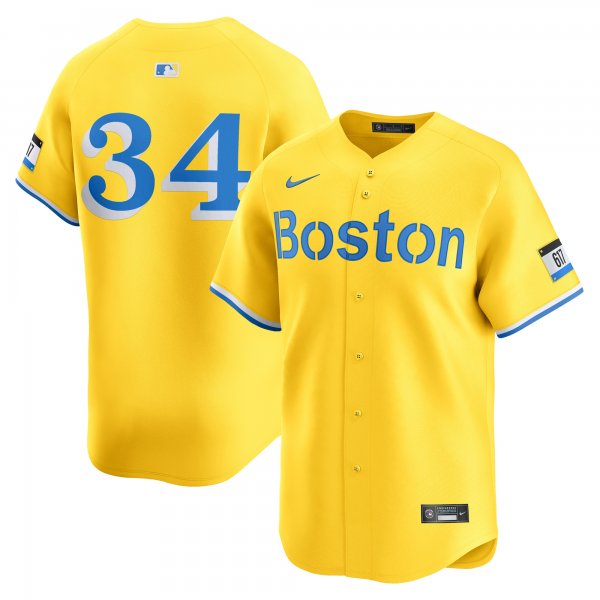 Men's Boston Red Sox David Ortiz Nike Gold City Connect Retired Player Jersey