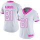 Nike New Orleans Saints #21 Alvin Kamara White/Pink Women's Stitched NFL Limited Rush Fashion Jersey