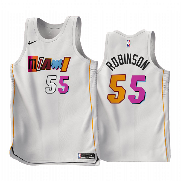 Miami Heat Duncan Robinson #55 2022-23 City Edition White Jersey