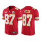 Mens Kansas City Chiefs #87 Travis Kelce Red 2021 Super Bowl LV Jersey