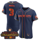 Men's Houston Astros #3 Jeremy Pena 2023 Space City Champions Flex Base Navy Jersey